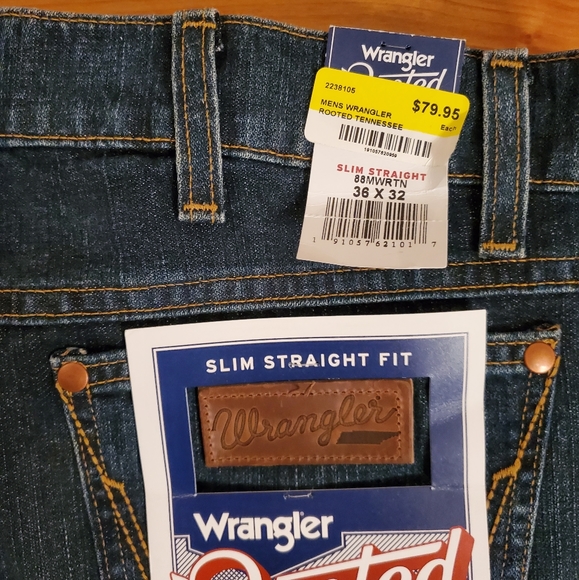 Men's Wrangler Rooted Jeans 36 X 32 - Picture 2 of 4